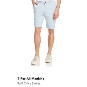 Mens 7 For All Mankind Twill Chino Shorts